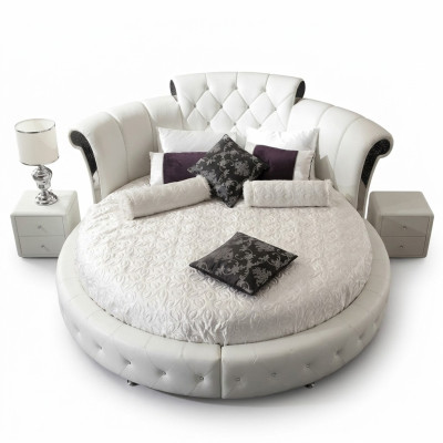 Chesterfield cama camas de lujo diseño redondo cama redonda hotel dormitorio
