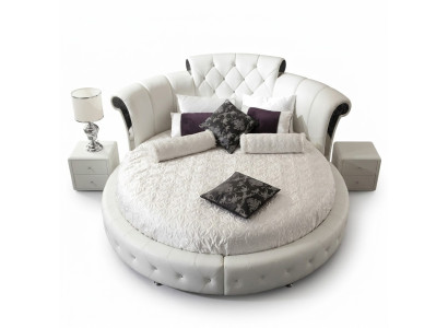 Chesterfield cama camas de lujo diseño redondo cama redonda hotel dormitorio