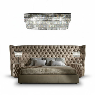 Cama Acolchada de Lujo Cama Doble Dormitorio Textil Chesterfield King Size