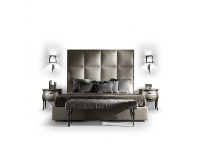 Cama doble Ropa de cama Diseñador textil Matrimonio Cama moderna Dormitorio Tapicería Textil
