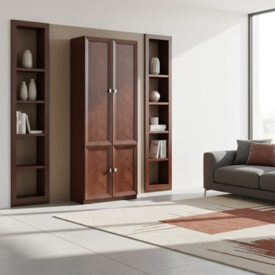Vitrina vitrinas armario de vidrio estantería de sala de estar estantería de madera sistema de armarios estantes