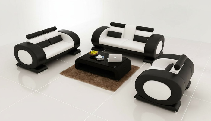 Juego de sofá de cuero conjunto de sofás sofá sofá cojines sofá 3 piezas sillón asiento
