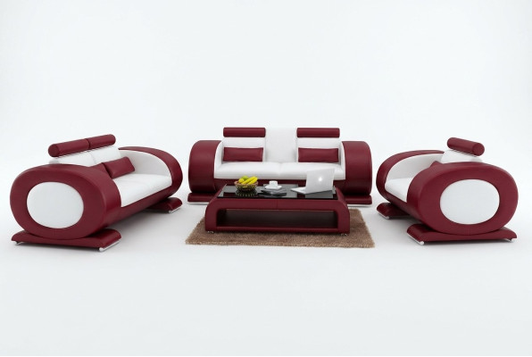Set de sofás de diseño Sofagarnitur Garnituren Sofás tapizados Sofás de cuero 3 plazas Nuevo