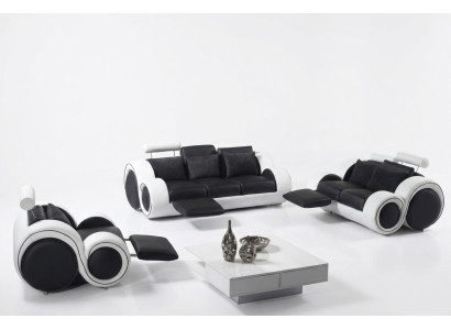 Conjunto de sofás 3+2+1 con función de relax, sofá individual, conjuntos de sofás de cuero