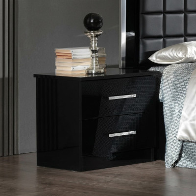 Mesa de noche consola auxiliar dormitorio diseñador mesas consolas metal brillo
