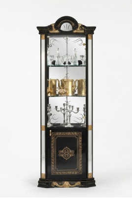 Clásico armario de vitrina para la sala de estar, vitrina de cristal, vitrina de mueble de vitrina de Italia, muebles nuevos.