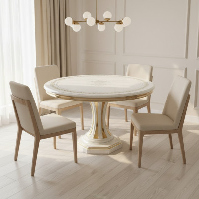 Diseño mesa de comedor sala de estar madera sala de estar mesas de alto brillo Muebles italianos.