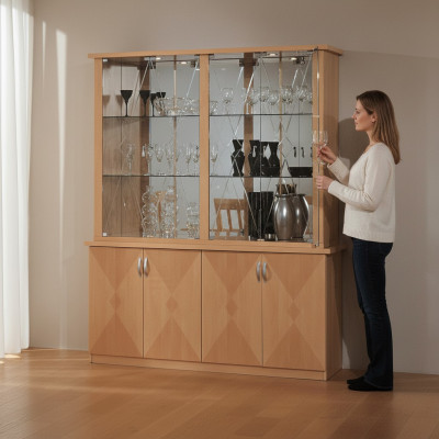Clásico armario vitrina de muebles italianos armarios muebles vitrinas haya nuevo