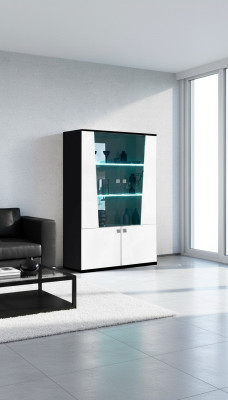 Mueble de vitrina de madera moderna Vitrinas Armario de vitrinas Armario de vidrio Armarios Italia
