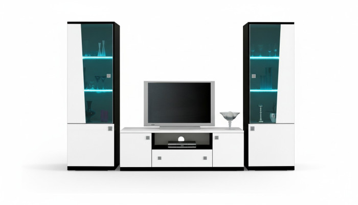 Moderno conjunto de vitrina para sala de estar, comedor, pared, armario, mueble de TV, de 3 piezas. Nuevo.