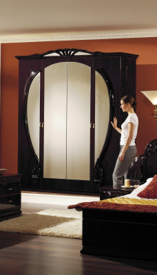Armario de ropa de lujo diseñador armarios de alto brillo muebles de madera para el hogar nuevos