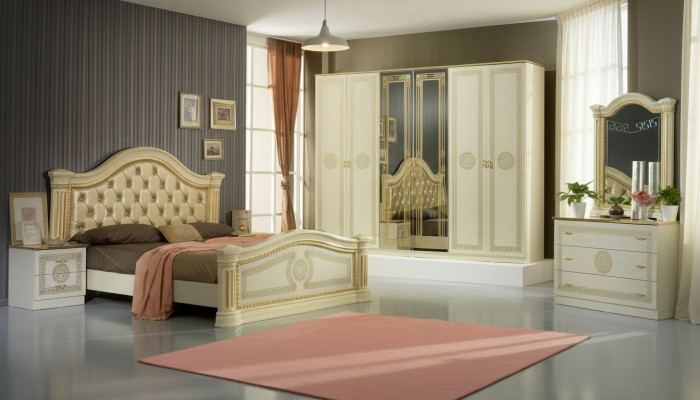 Dormitorio Cama Chesterfield Doble Camas Tapiz Chesterfield Barroco Rococó