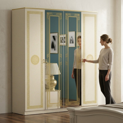 Armario de ropa Diseñador Armarios brillantes Muebles Vivienda Muebles Madera Nuevo