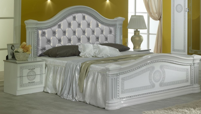 Conjunto de dormitorio de alta calidad de 3 piezas Cama Cama Doble Camas 2x Mesita de Noche Chesterfield