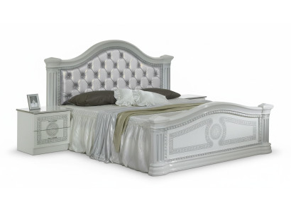 Conjunto de dormitorio de alta calidad de 3 piezas Cama Cama Doble Camas 2x Mesita de Noche Chesterfield