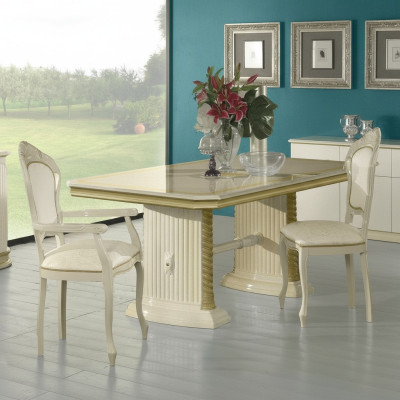 Estilo Mesa de comedor Mesa Madera real Mesas de diseño clásicas Muebles italianos