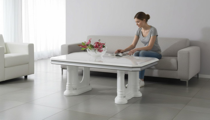 Mesa de centro de lujo clásica Sofá Sala de estar Mesa de diseñador Nuevas mesitas auxiliares
