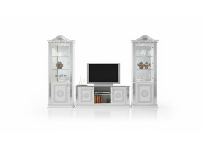 Conjunto de sala de estar, pared de sala, vitrina, cómoda, mesa, muebles de TV, vitrinas completas, set de 3 piezas nuevo.