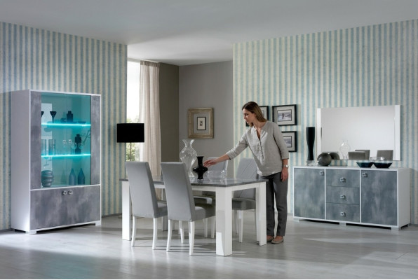 Moderna mesa de comedor mesa de madera mesas 160x90cm comedor fabricado en Italia diseño nuevo.
