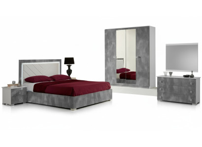 Dormitorio Juego de muebles italianos de lujo de 6 piezas. Cama camas armario cajonera nuevo