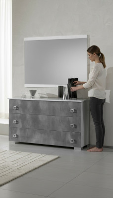 Mesas Consolas Mesa Cómoda Dormitorio Madera Espejo + Cómoda Aparadores
