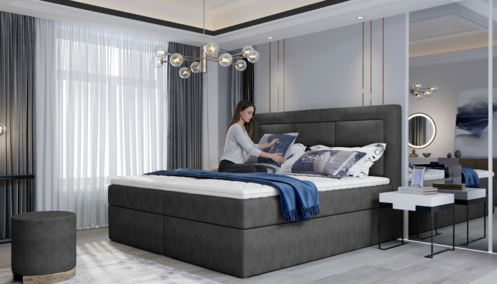 Diseño textil de cama doble camas de lujo matrimonial moderno hotel estructura de sueño