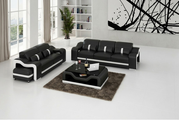 Moderno conjunto de sofás 3+2 plazas sofá sillón conjunto de tapicería sofás de cuero