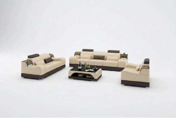Moderno juego de sofá, conjunto de sillas 311, sofá de cuero.