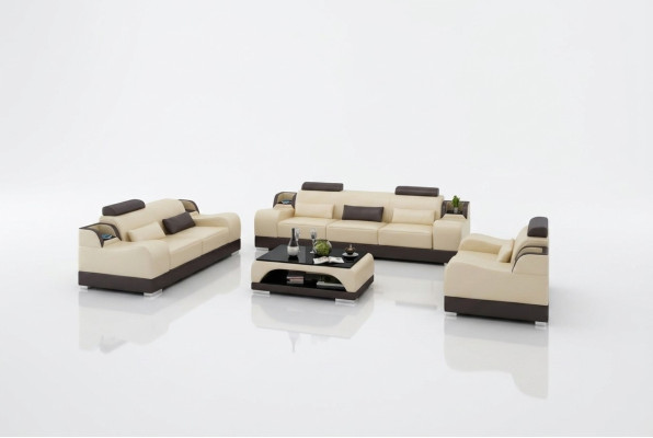 Sofá modular de 3 plazas Set de sofás Design Sofá Acolchado Sofá Sofá Moderno