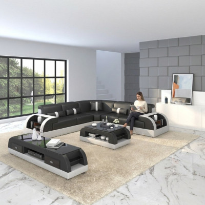 Sofá de diseño sofá tapizado conjunto de sala de estar sofá de esquina sofá en forma de L