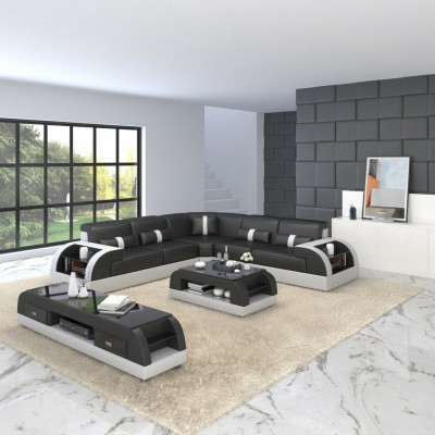 Sofá de diseño sofá tapizado conjunto de sala de estar sofá de esquina sofá en forma de L