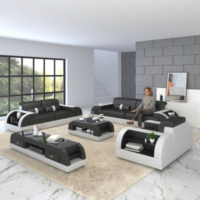 Sofá de 3 plazas en tela, diseño de sofá acolchado, sofás modernos, conjunto de muebles