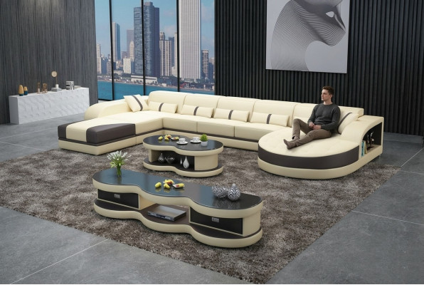 Sofás en forma de U Sofá Sofá Tapizado Conjunto de salón de diseño Sofá de esquina