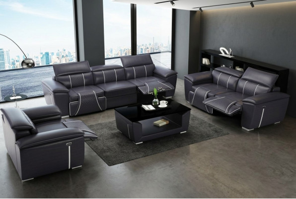 Sofá de cuero Conjunto de sofás de 3 plazas Conjunto de sofás Sofá tapizado Sofá Diseñador