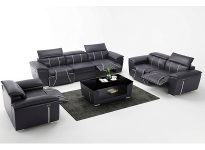 Sofá de cuero Conjunto de sofás de 3 plazas Conjunto de sofás Sofá tapizado Sofá Diseñador