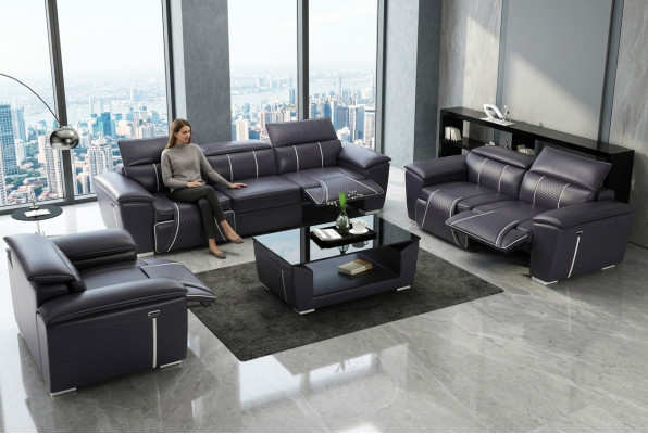Sofá de lujo 2x3 plazas con sofá de muebles de cuero de tela grupo
