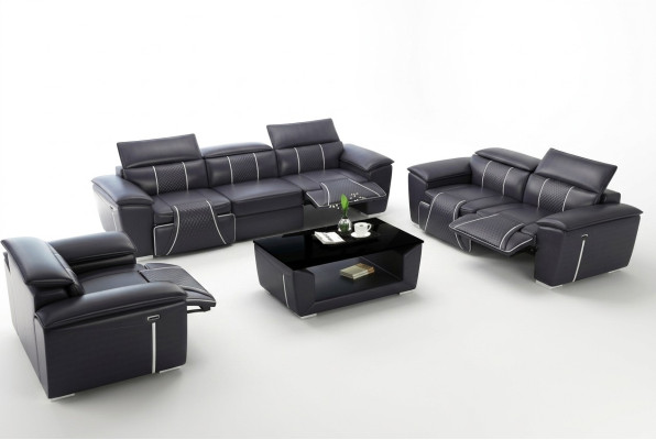 Sofá de lujo 2x3 plazas con sofá de muebles de cuero de tela grupo