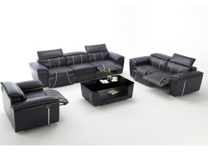 Sofá de lujo 2x3 plazas con sofá de muebles de cuero de tela grupo