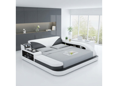 Cama multifuncional, camas dobles, armazón de cama moderno, camas de 180x200 cm.