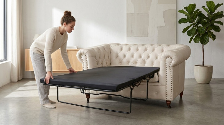 Chesterfield sofá de 2 plazas para oficina con función de cama, sofás de dos plazas