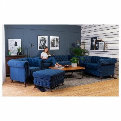 Chesterfield sofá de 3 plazas tapizado salón sofá asiento sofá de la sala de estar tres plazas nuevo