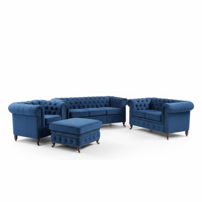 Chesterfield sofá de 3 plazas tapizado salón sofá asiento sofá de la sala de estar tres plazas nuevo