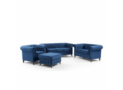 Chesterfield sofá de 3 plazas tapizado salón sofá asiento sofá de la sala de estar tres plazas nuevo