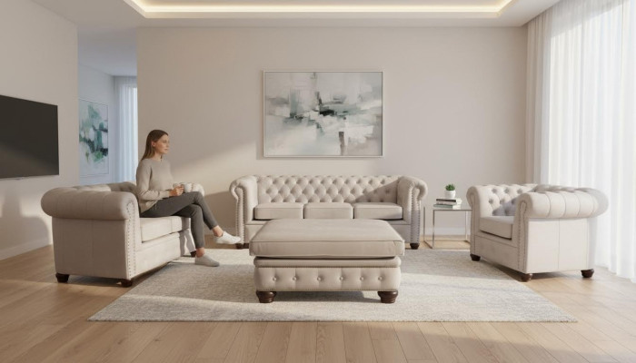 Sofá de 3 plazas + 2 plazas + 1 plaza, sofá, asiento, sofá tapizado, conjunto de muebles clásicos