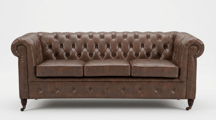Chesterfield juego de sofás sofá sillón tapizado 3+2 plazas sofá de cuero nuevo de tela.