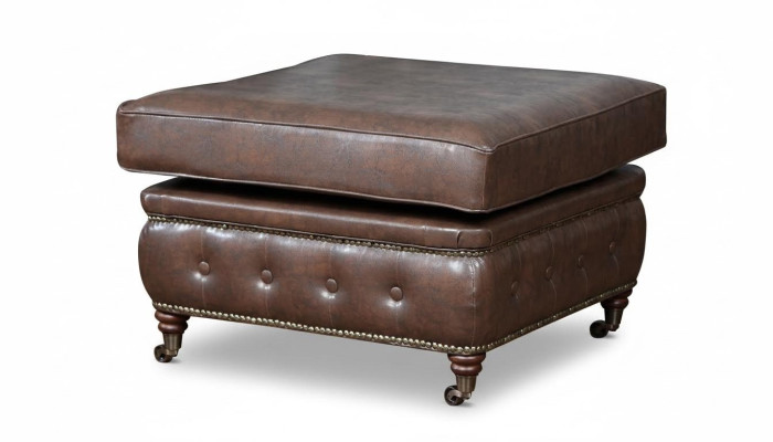 Chesterfield Puf Club Lounge Hocker Cuero Textil Otomano Diseñador