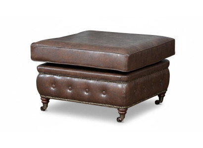 Chesterfield Puf Club Lounge Hocker Cuero Textil Otomano Diseñador