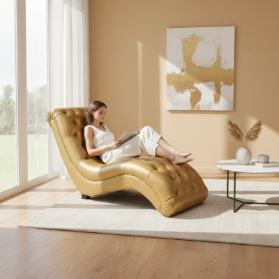 Chesterfield sofá chaise longue tumbona silla club decoración relax acostado cuero