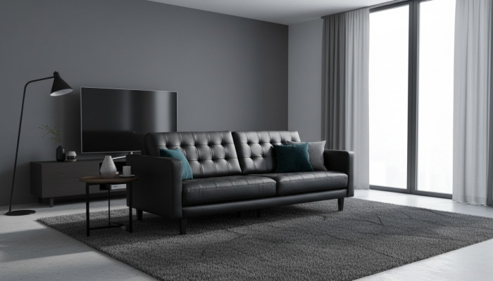 Sofá Chesterfield tapizado de 3 plazas + 1 plaza, conjunto de muebles tapizados de sofá.