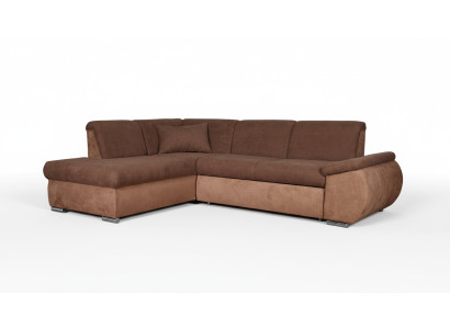 Función de cama Sofá en forma de L, tela, sofá, sofá de diseño acolchado de tela